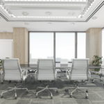 rendering of meeting room in office